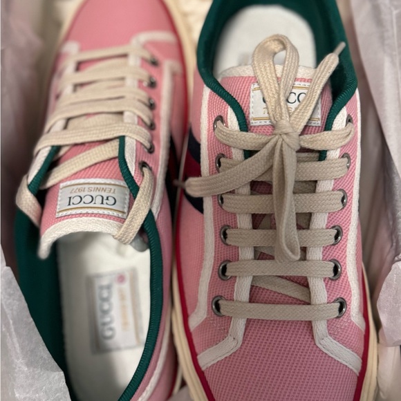 WOMEN'S GG GUCCI TENNIS 1977 SNEAKER PINK BRAND NEW WITH BOX SIZE EU 38 US SIZE8 - Picture 7 of 9